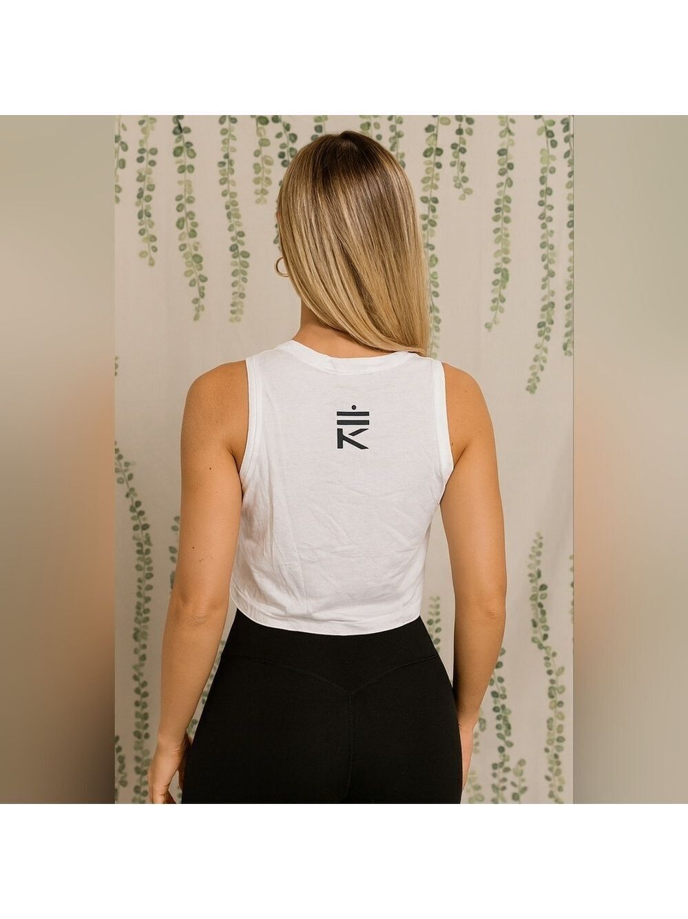 Koral Logo Cropped Tank Top Sz S